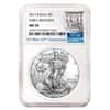 2017 1 oz Silver American Eagle $1 Coin NGC MS 70 Early Releases (225th Ann. Label)