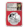 2017 1 oz Silver JFK Solomon Islands NGC MS 70 FDOI First Day of Issue (JFK Signature Label Red)