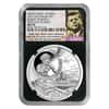 2017 1 oz Silver JFK Solomon Islands NGC MS 70 FDOI First Day of Issue (JFK Ask Not Label Retro)