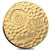 1 oz Tombstone Hammered .9999 Gold Round w/ COA BU