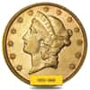 $20 Gold Double Eagle Liberty Head Type I - Extra Fine XF (Random Year, 1850-1866)