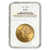 1891 S $20 Liberty Head Double Eagle Gold Coin NGC AU 58