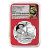 2017 1 oz Silver JFK Solomon Islands NGC MS 69 FDOI First Day of Issue (JFK Ask Not Label Red)