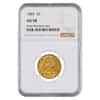 1885 $5 Liberty Head Half Eagle Gold Coin NGC AU 58