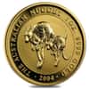 2004 1 oz Australian Gold Kangaroo Perth Mint Coin .9999 Fine BU In Cap
