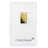 2.5 gram Credit Suisse Gold Bar .9999 Fine (In Assay)