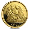 1/10 oz Gibraltar Dog Proof/BU Gold Coin .9999 Fine (Random Year)