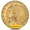 $2.5 Gold Quarter Eagle Indian Head - Brilliant Uncirculated BU (Random Year)