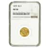 1879 $2.5 Liberty Head Quarter Eagle Gold Coin NGC AU 58   