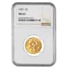 1907 $5 Liberty Head Half Eagle Gold Coin NGC MS 63