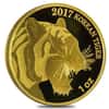 2017 1 oz South Korea Gold Tiger Medal BU (w/Box)