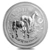 2014 1 oz Australian Silver Lunar Year of the Horse Lion Privy BU Australian Perth Mint In Cap