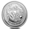2012 1 Kilo Silver Lunar Year of The Dragon BU Australian Perth Mint In Cap