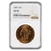 1889 $20 Liberty Head Double Eagle Gold Coin NGC AU 58