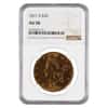 1871 S $20 Liberty Head Double Eagle Gold Coin NGC AU 58