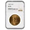 1908 S $20 Gold Saint Gaudens Double Eagle Coin NGC AU 58