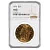1874 $20 Liberty Head Double Eagle Gold Coin NGC MS 61