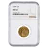 1909 $5 Indian Head Half Eagle Gold Coin NGC MS 60