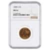 1888 S $5 Liberty Head Half Eagle Gold Coin NGC MS 61