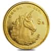 China 1/20 oz Gold Unicorn 5 Yuan (Random Year, Abrasions)