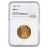 1886 $10 Liberty Head Gold Eagle Coin NGC MS 62+