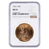 1923 $20 Gold Saint Gaudens Double Eagle Coin NGC MS 64