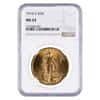 1916 S $20 Gold Saint Gaudens Double Eagle Coin NGC MS 63
