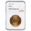 1899 $20 Liberty Head Double Eagle Gold Coin NGC MS 63