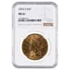 1874 S $20 Liberty Head Double Eagle Gold Coin NGC MS 61