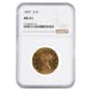 1897 $10 Liberty Head Gold Eagle Coin NGC MS 61