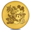 2018 1 oz Niue Gold $250 Disney Year of the Dog BU In Cap