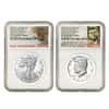 2017 S Proof Silver American Eagle/Kennedy Half Dollar Limited Edition NGC PF 70 ER (Trolley&Kennedy Label) 
