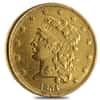 1834 Plain 4 $5 Classic Head Half Eagle Gold Coin - Ex-Jewelry