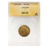 1913 $5 Indian Head Half Eagle Gold Coin ANACS MS 63