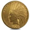 1909 S $10 Indian Head Gold Eagle Coin AU Details
