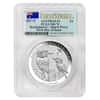 2017 1 oz Silver Australian Kookaburra Shark Privy Perth Mint PCGS MS 70 First Day of Issue (Flag Label)