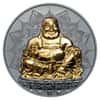 2017 2 oz Palau Laughing Buddha Proof Silver Coin $10 .999 Fine (w/Box&COA)