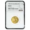 1992 W Gold $5 Commemorative Columbus NGC MS 70