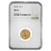 1929 $2.5 Gold Quarter Eagle Indian Head NGC MS 61