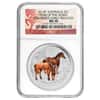 2014 1 oz Australian Silver Lunar Year of the Horse Colorized Coin NGC MS 70 Early Releases
