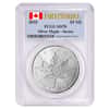 2018 1 oz Silver Canadian Incused Maple Leaf PCGS MS 70 First Strike