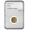 1909 $2.5 Indian Head Gold Quarter Eagle Coin NGC AU 55