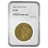 1866 $20 Liberty Head Double Eagle Gold Coin Motto NGC AU 58