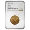 1893 $10 Liberty Head Gold Eagle Coin NGC MS 62