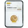 $5 Gold Half Eagle Liberty Head NGC AU 55 (Random Year)