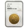 1850 $20 Liberty Head Double Eagle Gold Coin NGC XF 45