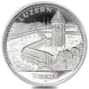 1994 Switzerland 5 oz Lucerne Chapel Bridge Proof Silver Round .999 Fine