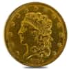 1834 Plain 4 $5 Classic Head Half Eagle Gold Coin - Cleaned