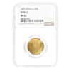 1855 Spain Seville 100 Reales Isabel II Gold Coin NGC MS 61