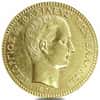 1876 A Greece 20 Drachmai George I Gold Coin AU Cleaned